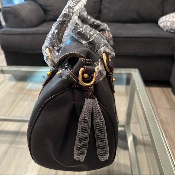 Dooney & Bourke Large Florentine Satchel Navy - Picture 3 of 9